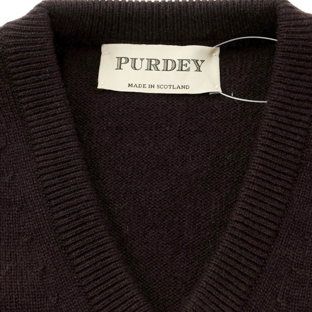 [Used] PURDEY Cashmere V-neck Sweater Dark Brown [M] [Condition Rank B] ​​[Men&