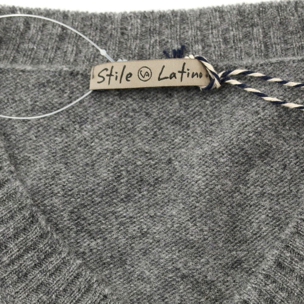 [New] STILE LATINO Wool Cashmere V-neck Knit, Gray [44] [Condition Rank N] [Men&