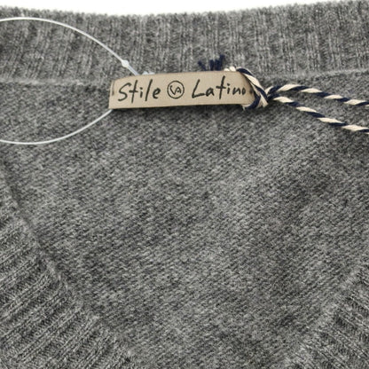 [New] STILE LATINO Wool Cashmere V-neck Knit, Gray [44] [Condition Rank N] [Men&