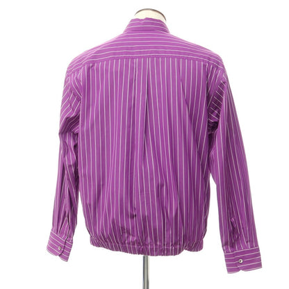 [New] PT TORINO Cotton Stripe Zip-up Blouson Purple x White [Size 48] [PUP] [S/S] [Condition Rank N] [Men&