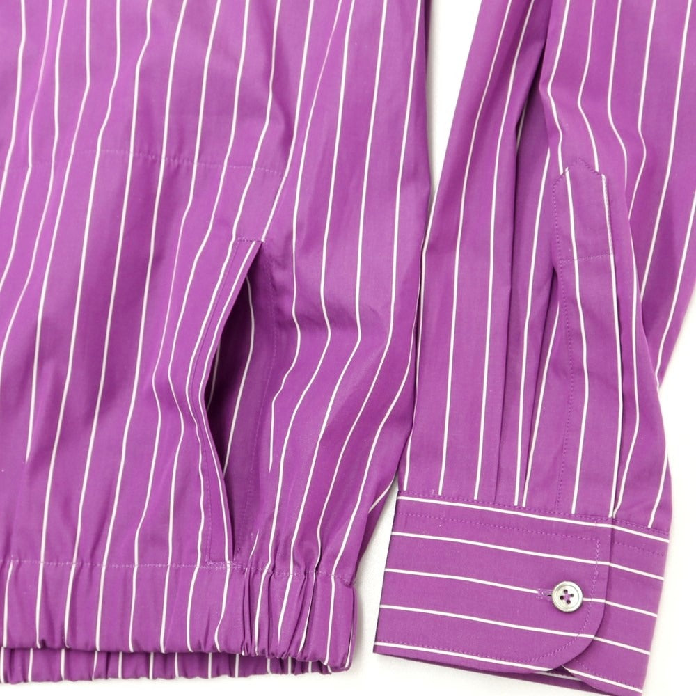 [New] PT TORINO Cotton Stripe Zip-up Blouson Purple x White [Size 48] [PUP] [S/S] [Condition Rank N] [Men&