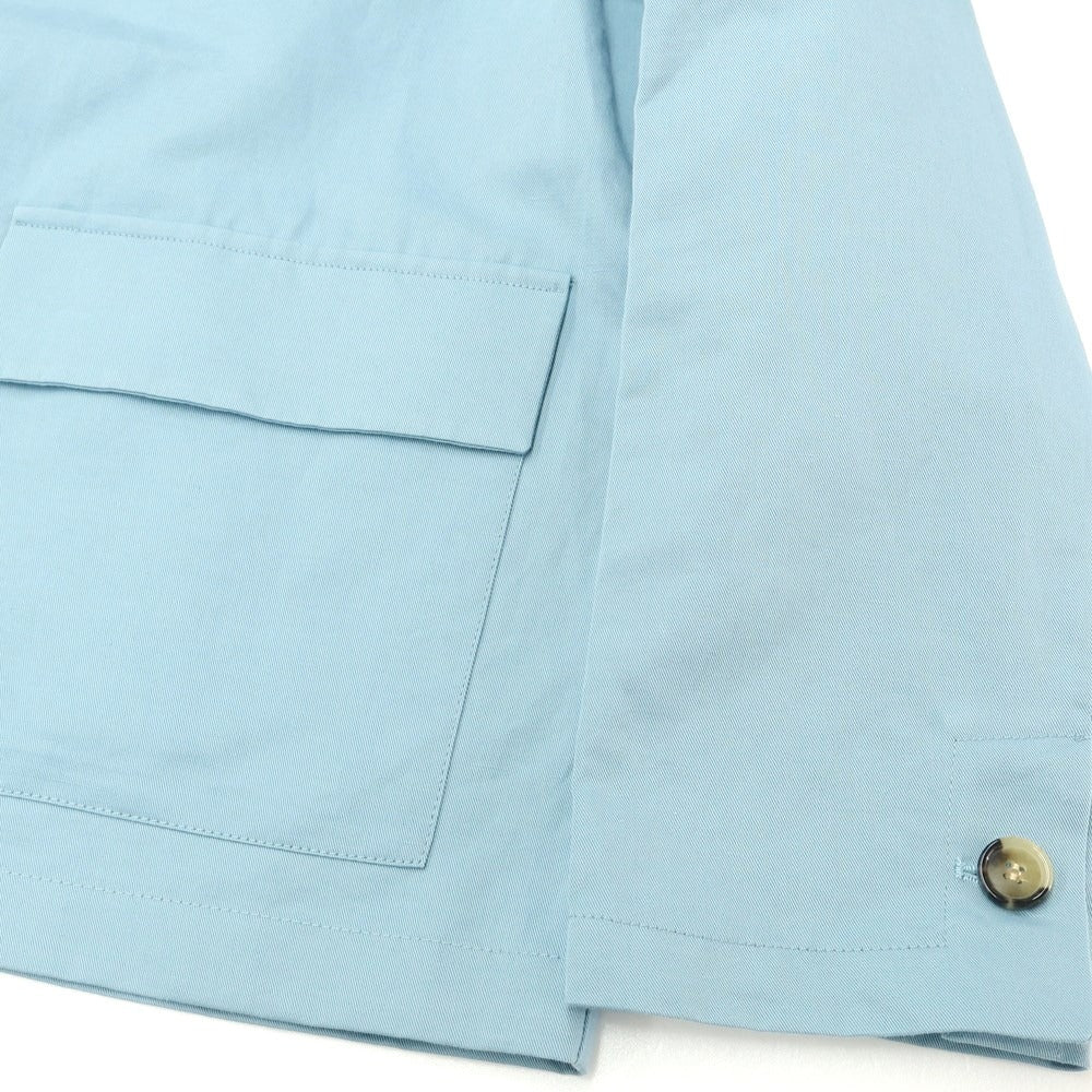 [New] PT TORINO Cotton Linen Work Jacket Light Blue [Size 48] [BLU] [S/S] [Condition Rank N] [Men&