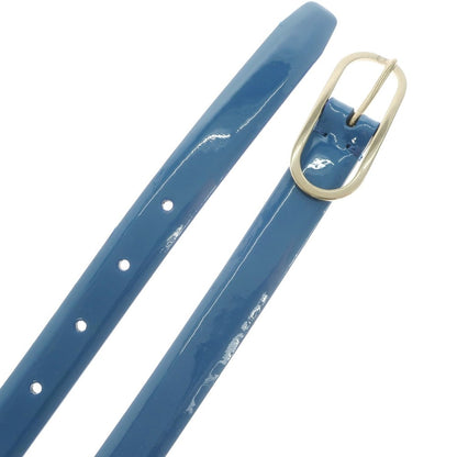 [New Outlet] PT TORINO Patent Leather Narrow Belt Blue [95/110] [Condition Rank N-] [Men&