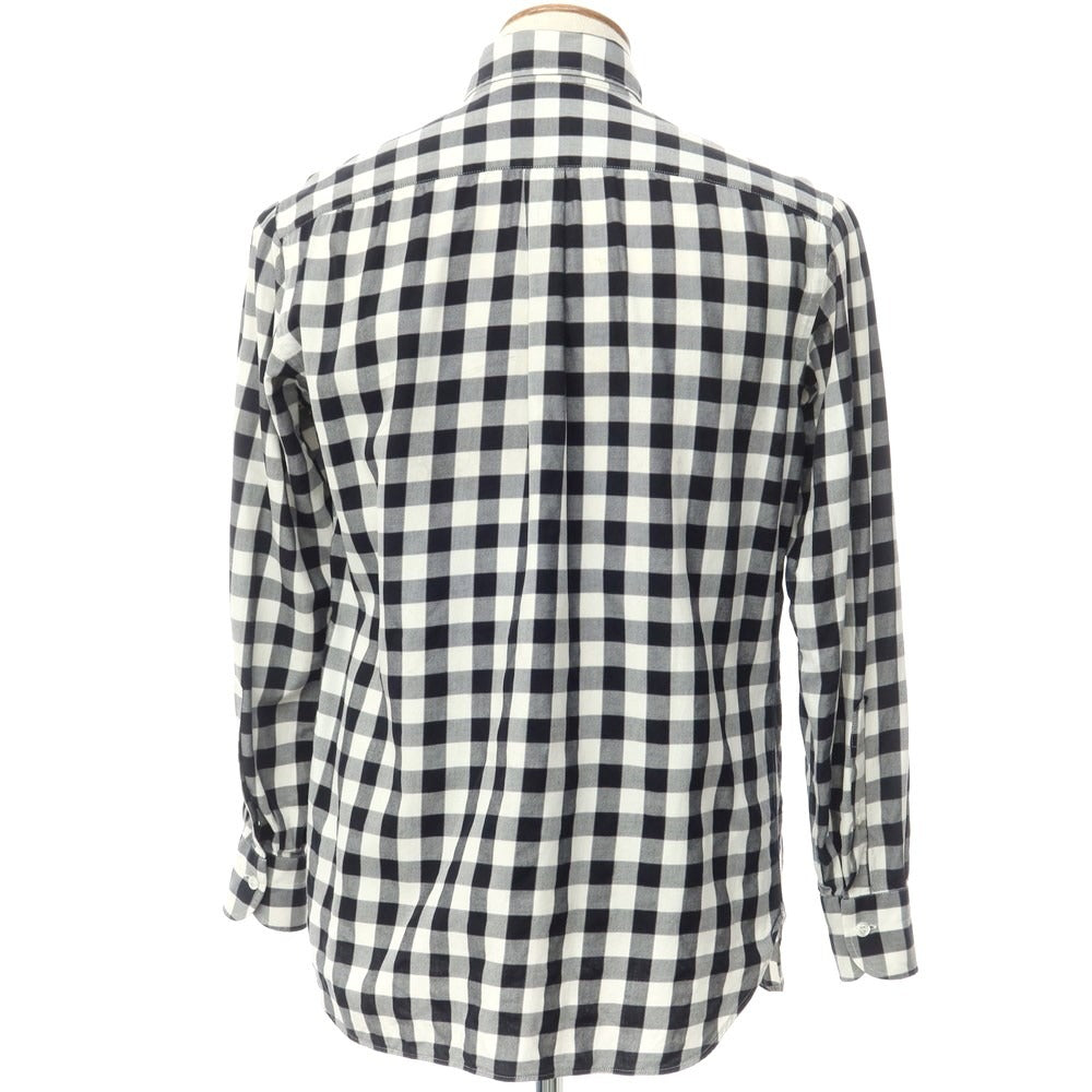 [Used] ERRICO FORMICOLA Cotton Button-down Casual Shirt Black x White [M] [Condition Rank D] [Men&