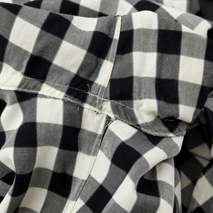 [Used] ERRICO FORMICOLA Cotton Button-down Casual Shirt Black x White [M] [Condition Rank D] [Men&