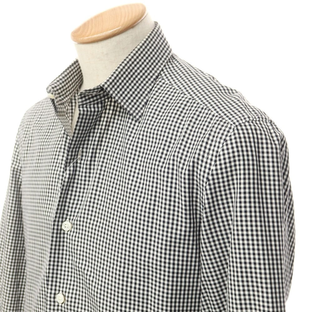 [Used] ERRICO FORMICOLA Cotton Check Casual Shirt Black x White [38] [Condition Rank C] [Men&