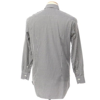 [Used] ERRICO FORMICOLA Cotton Check Casual Shirt Black x White [38] [Condition Rank C] [Men&