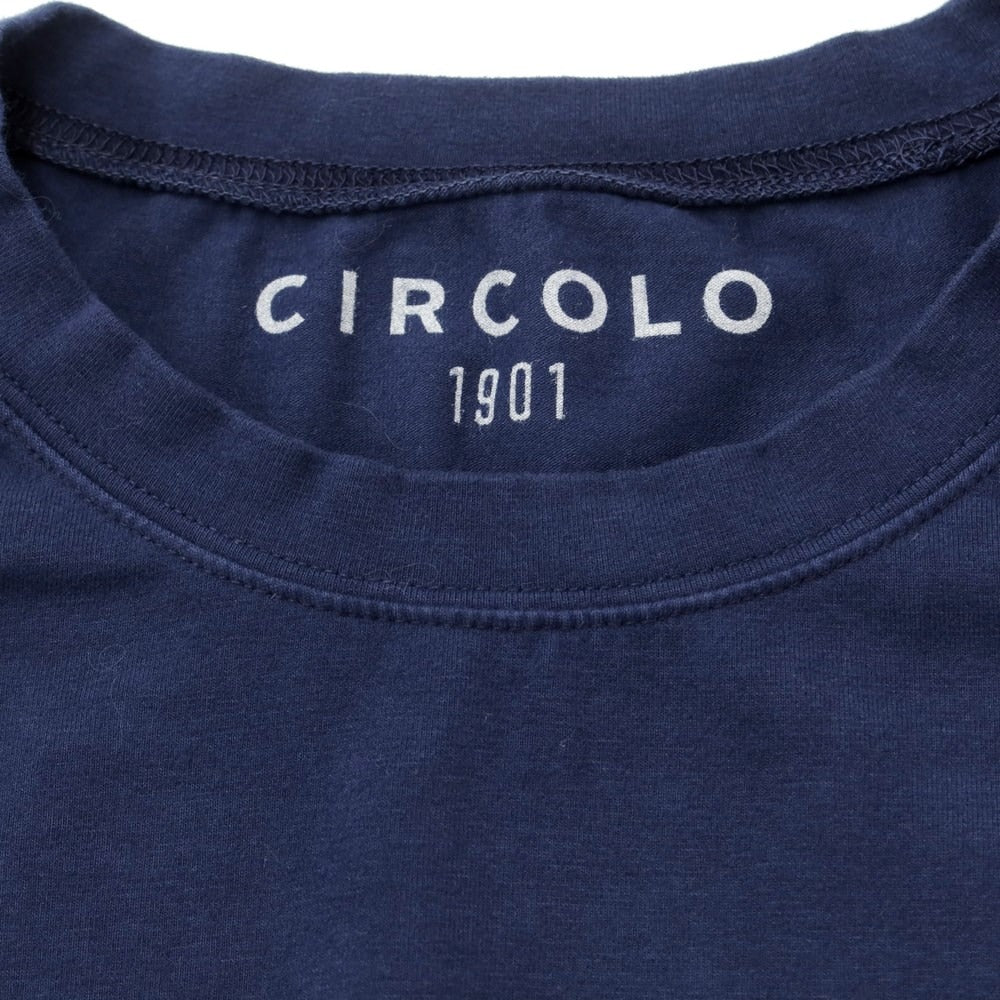 [Used] CIRCOLO 1901 Stretch Cotton Long Sleeve T-Shirt Light Navy [M] [Condition Rank C] [Men&