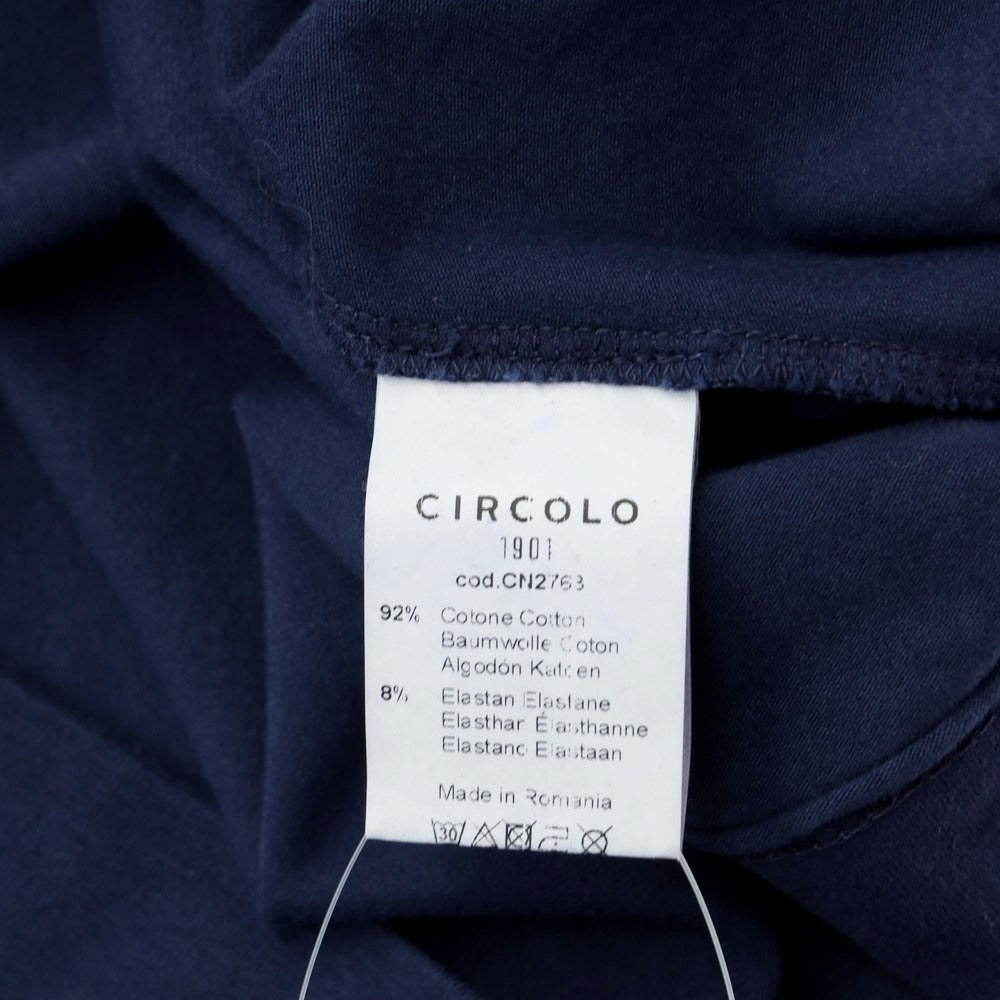 [Used] CIRCOLO 1901 Stretch Cotton Long Sleeve T-Shirt Light Navy [M] [Condition Rank C] [Men&