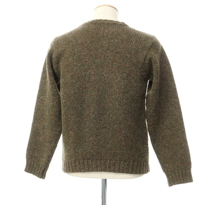 [Used] Macalastair mid-gauge wool crew neck knit, olive x brown [38] [Condition: B] [Men&