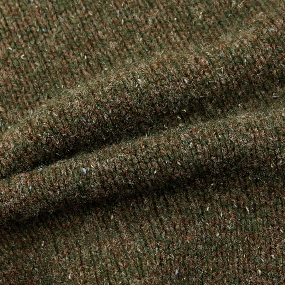 [Used] Macalastair mid-gauge wool crew neck knit, olive x brown [38] [Condition: B] [Men&