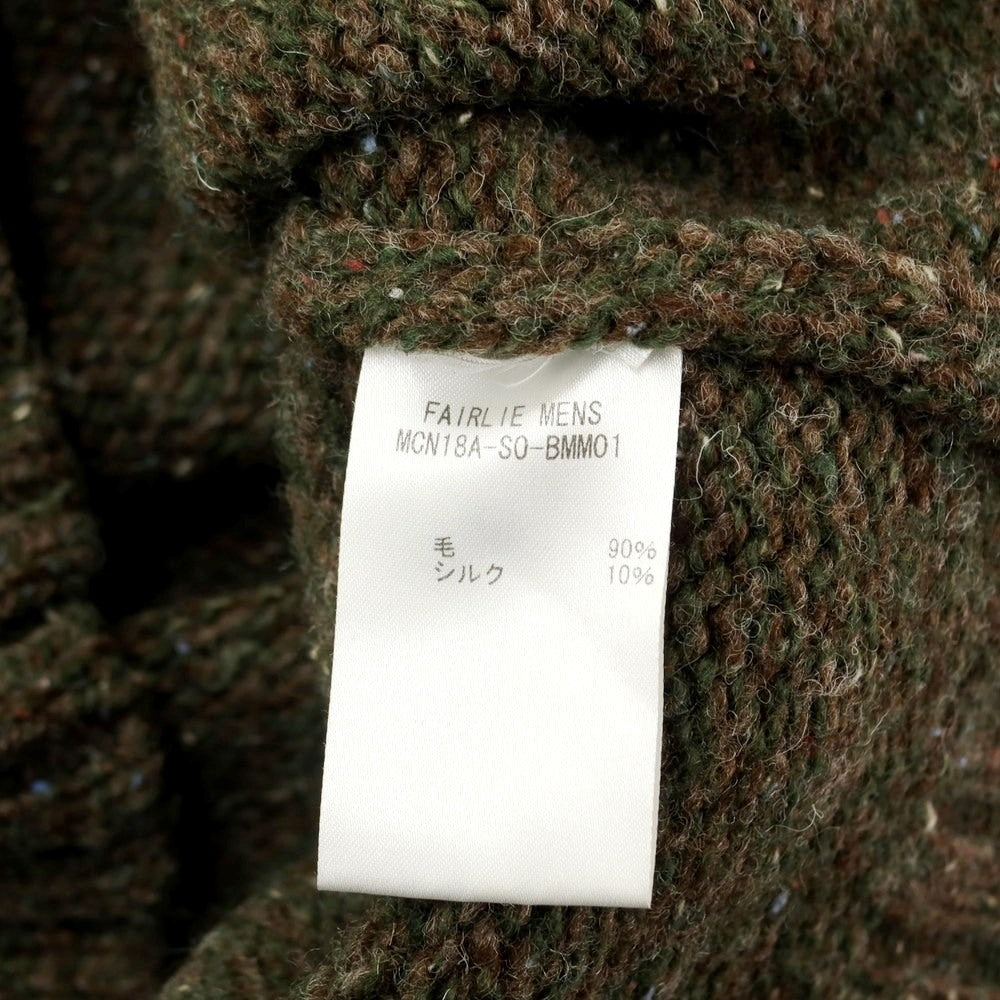 [Used] Macalastair mid-gauge wool crew neck knit, olive x brown [38] [Condition: B] [Men&