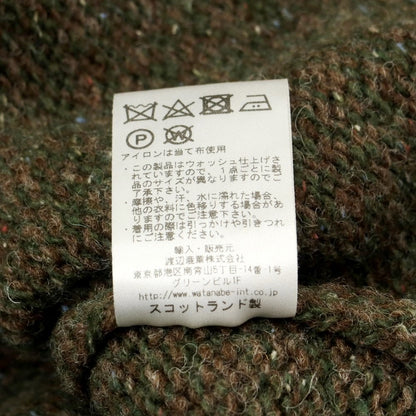 [Used] Macalastair mid-gauge wool crew neck knit, olive x brown [38] [Condition: B] [Men&