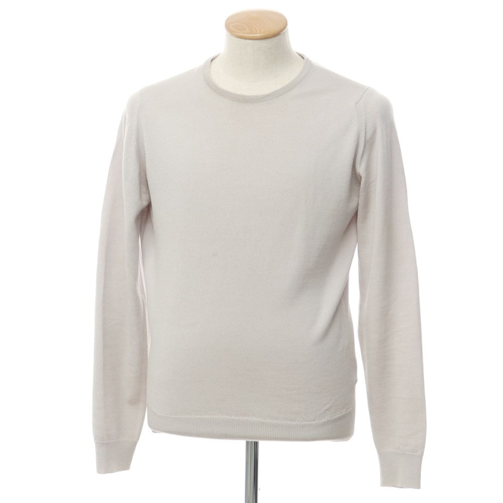 [Used] John Smedley JOHN SMEDLEY High gauge wool crew neck knit light gray [S] [Condition rank D] [Men&