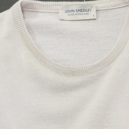 [Used] John Smedley JOHN SMEDLEY High gauge wool crew neck knit light gray [S] [Condition rank D] [Men&