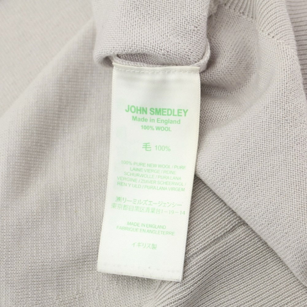 [Used] John Smedley JOHN SMEDLEY High gauge wool crew neck knit light gray [S] [Condition rank D] [Men&