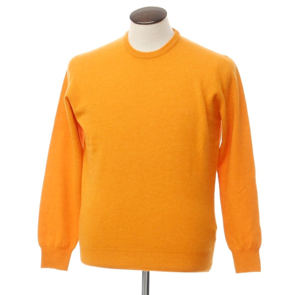 [Used] AB-KOST Italian made high gauge wool crew neck knit orange [50] [Condition rank A] [Men&