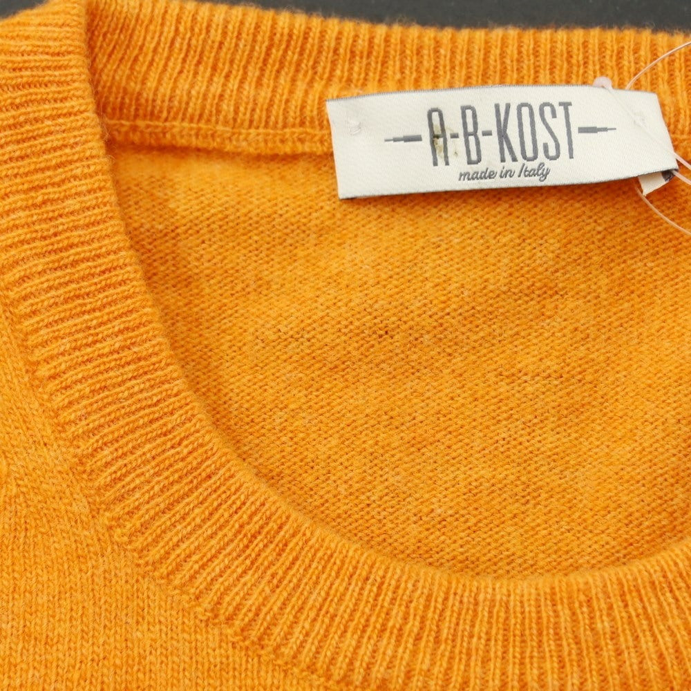 [Used] AB-KOST Italian made high gauge wool crew neck knit orange [50] [Condition rank A] [Men&