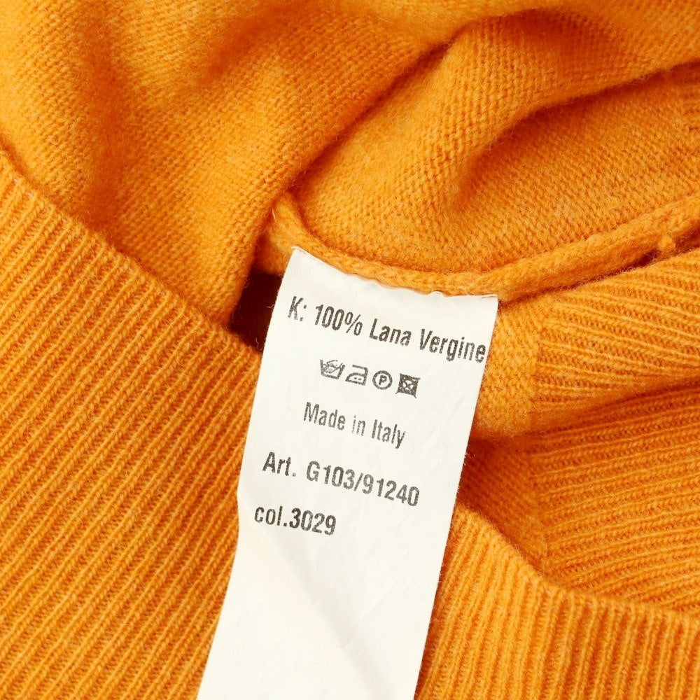 [Used] AB-KOST Italian made high gauge wool crew neck knit orange [50] [Condition rank A] [Men&