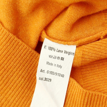 [Used] AB-KOST Italian made high gauge wool crew neck knit orange [50] [Condition rank A] [Men&