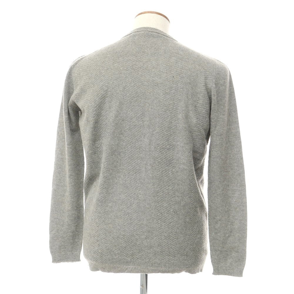 [Used] MESSAGERIE High Gauge Nylon Alpaca Crew Neck Knit, Gray [48] [Condition Rank B] ​​[Men&