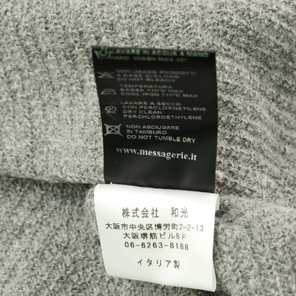 [Used] MESSAGERIE High Gauge Nylon Alpaca Crew Neck Knit, Gray [48] [Condition Rank B] ​​[Men&