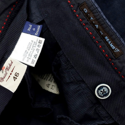 [Used] GTA BEAMS F special order corduroy slacks pants navy [46] [Condition rank C] [Men&