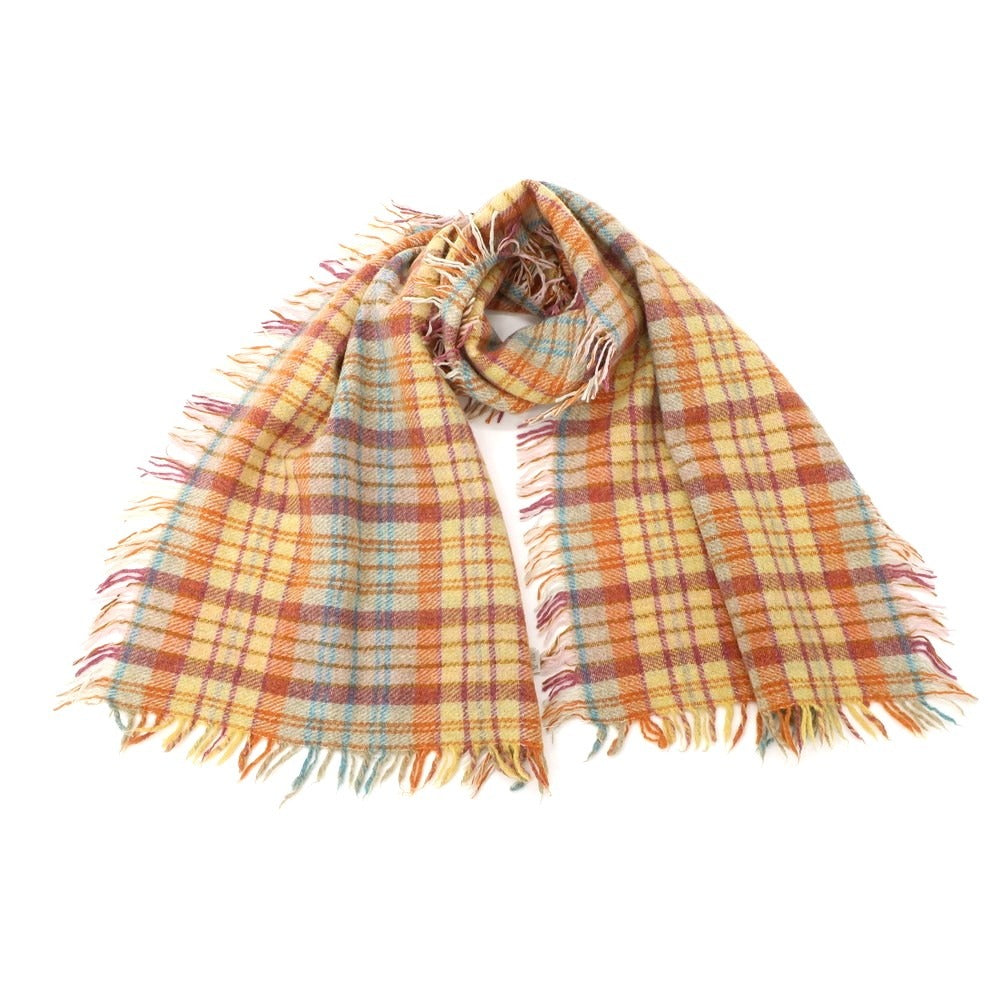 [Used] Altea wool scarf, orange x multi-color [Condition: C] [Men&