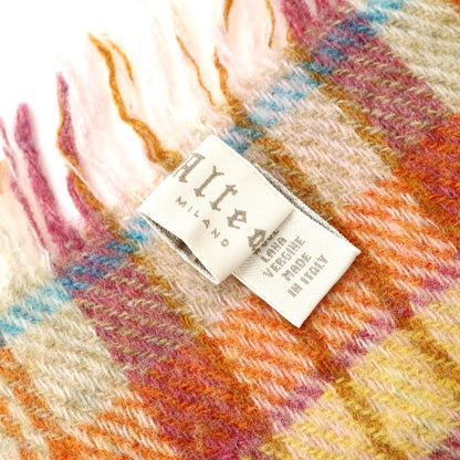 [Used] Altea wool scarf, orange x multi-color [Condition: C] [Men&