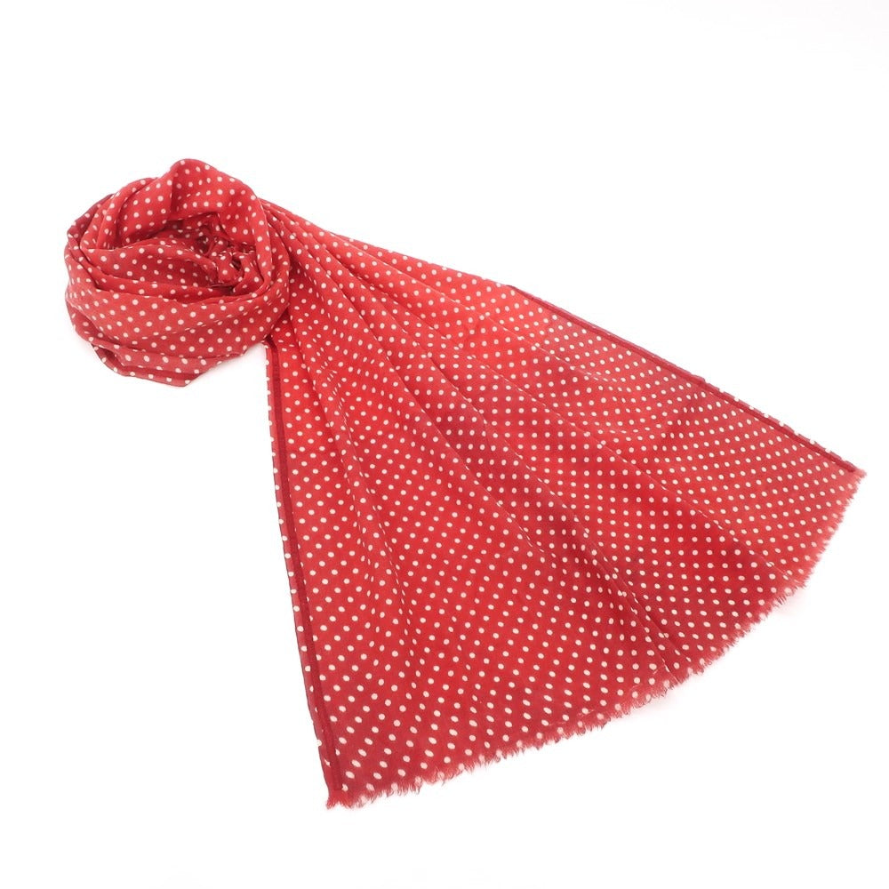 [Used] Altea Wool Polka Dot Scarf Red x White [Condition Rank B] ​​[Men&