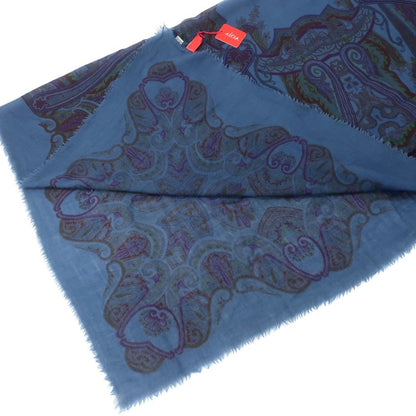 [Used] Altea wool paisley pattern scarf, navy blue x burgundy [Condition: B] [Men&