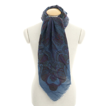 [Used] Altea wool paisley pattern scarf, navy blue x burgundy [Condition: B] [Men&