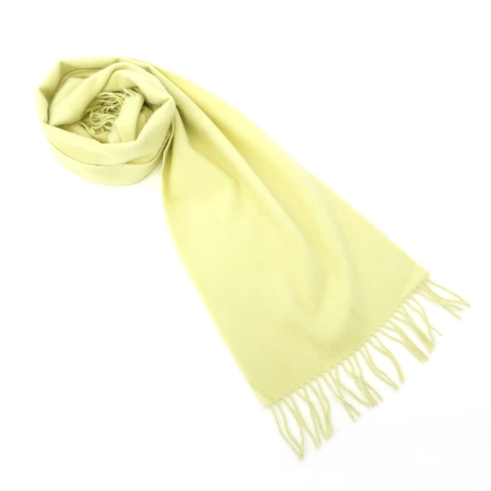 [Used] BEGG SCOTLAND Wool Angora Scarf, Lime Yellow [Condition Rank B] ​​[Men&