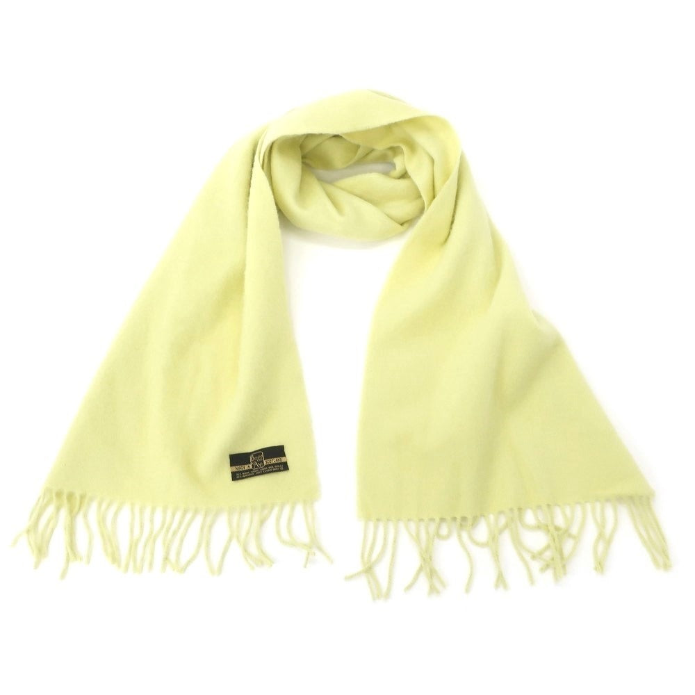 [Used] BEGG SCOTLAND Wool Angora Scarf, Lime Yellow [Condition Rank B] ​​[Men&