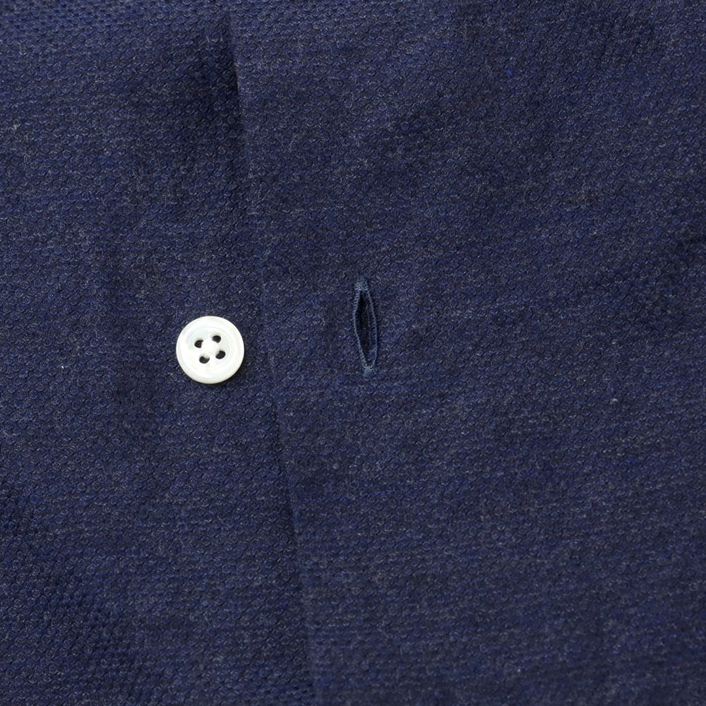 [Used] Maria Santangelo Cotton Horizontal Collar Casual Shirt Navy [S] [Condition Rank C] [Men&