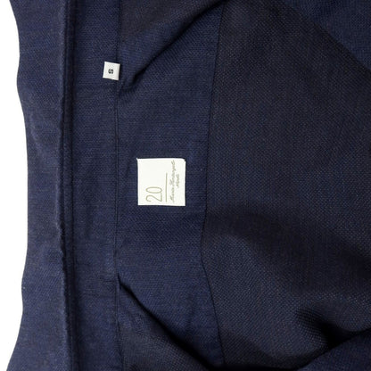 [Used] Maria Santangelo Cotton Horizontal Collar Casual Shirt Navy [S] [Condition Rank C] [Men&