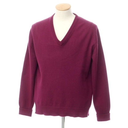 [Used] Ballantine BALLANTYNE Cashmere V-neck knit Purple [46] [Condition rank C] [Men&