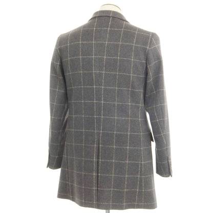 [Used] THE SHOP TK MIXPICE Wool polyester check Chesterfield coat, gray x white [XL] [Condition rank B] ​​[Men&