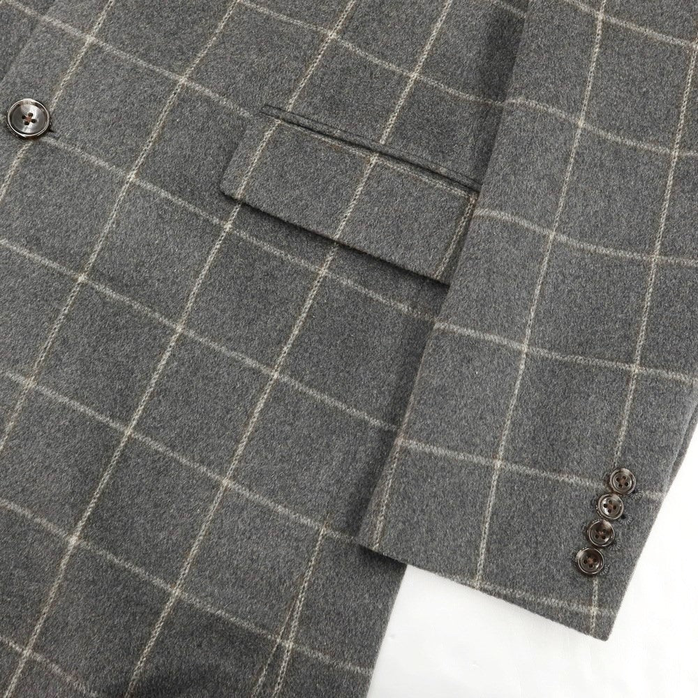 [Used] THE SHOP TK MIXPICE Wool polyester check Chesterfield coat, gray x white [XL] [Condition rank B] ​​[Men&