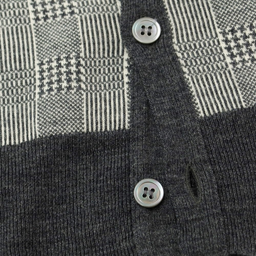 [Used] John Smedley wool cardigan, grey x white [Size M] [GRY] [A/W] [Condition rank B] ​​[Men&