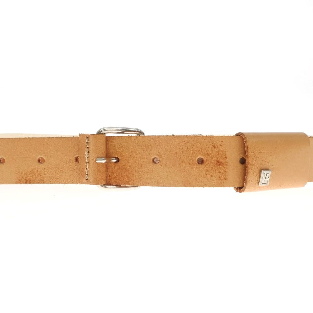 [Used] Veronique BRANQUINHO Leather x Canvas Belt Beige x Ivory [46] [Condition Rank C] [Men&