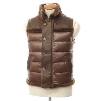 [Used] EMMETI nylon mouton down vest, brown [46] [Condition rank B] ​​[Men&