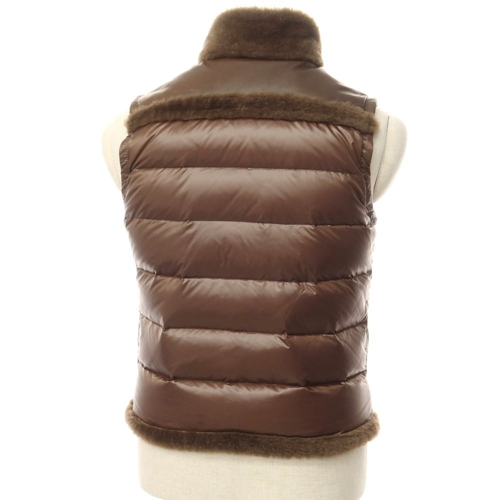 [Used] EMMETI nylon mouton down vest, brown [46] [Condition rank B] ​​[Men&