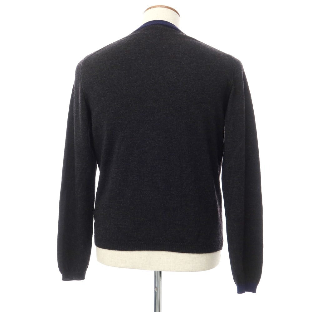 [Used] ZANONE wool V-neck pullover knit
 Charcoal x Navy [Size 48] [GRY] [A/W] [Condition Rank B] ​​[Men&