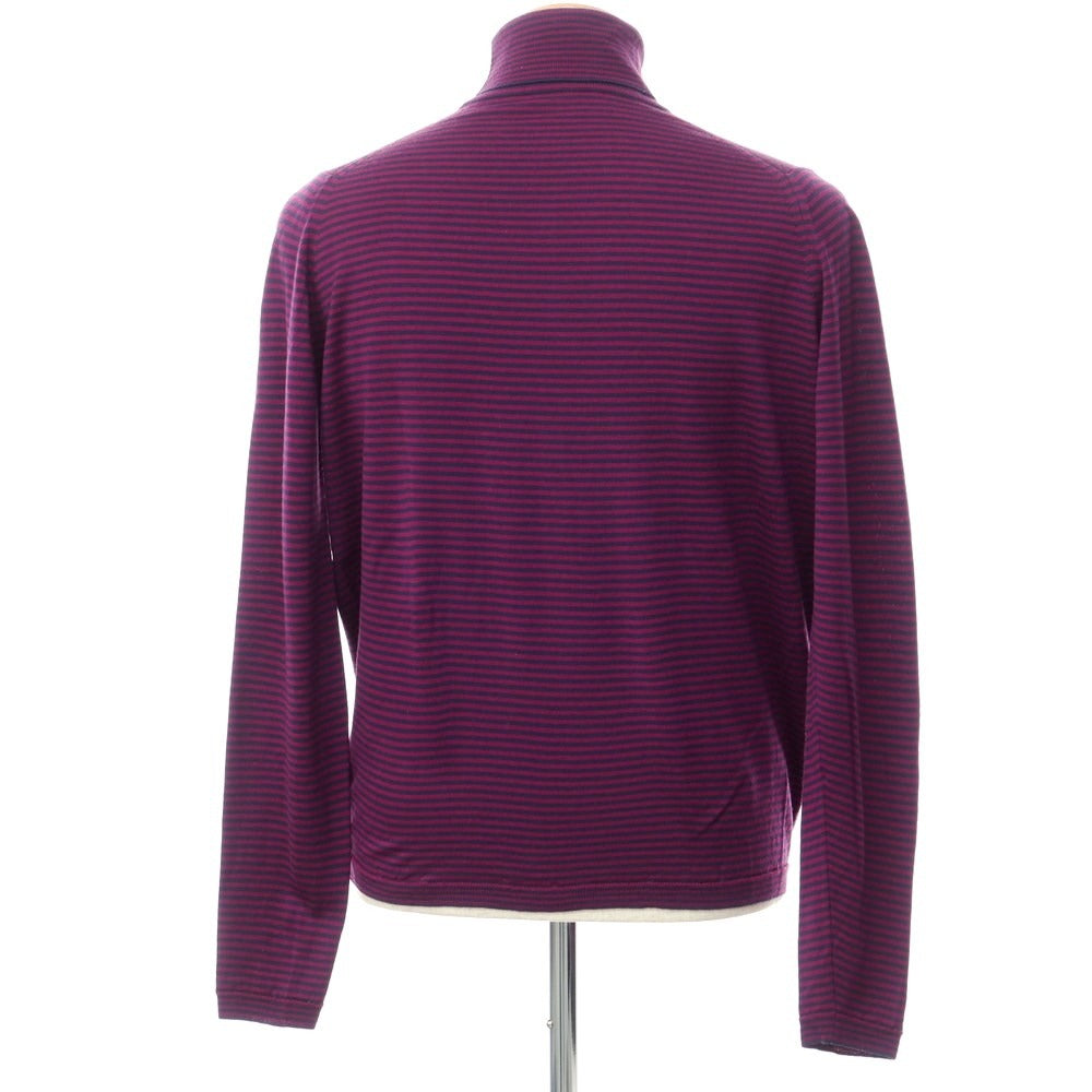 [Used] John Smedley wool turtleneck pullover knit
 Purple x Navy [Size M] [PUP] [A/W] [Condition Rank C] [Men&