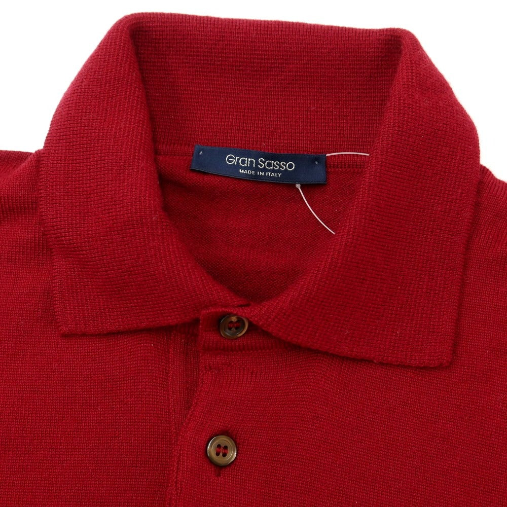 [Used] GRAN SASSO wool long sleeve polo knit
 Red [Size 48] [RED] [A/W] [Condition Rank B] ​​[Men&