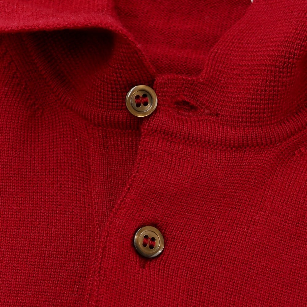 [Used] GRAN SASSO wool long sleeve polo knit
 Red [Size 48] [RED] [A/W] [Condition Rank B] ​​[Men&