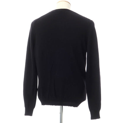 [Used] SCAGLIONE wool crew neck pullover knit
 Black [Size M] [BLK] [A/W] [Condition Rank C] [Men&