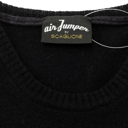 [Used] SCAGLIONE wool crew neck pullover knit
 Black [Size M] [BLK] [A/W] [Condition Rank C] [Men&