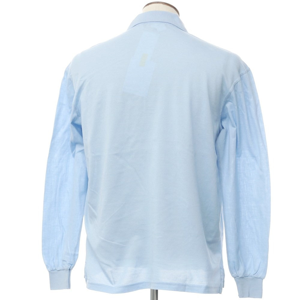 [Used] Les Copains Cotton Long Sleeve Polo Shirt Light Blue [54] [Condition Rank B] ​​[Men&